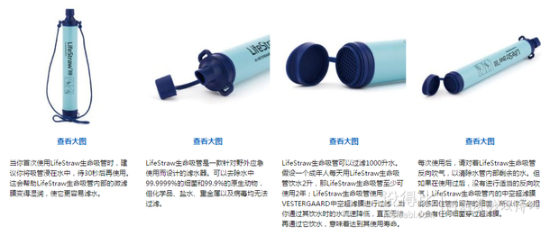 挽救生命的凈水器：LifeStraw 戶外生存飲水吸管   109元包郵（139-30）