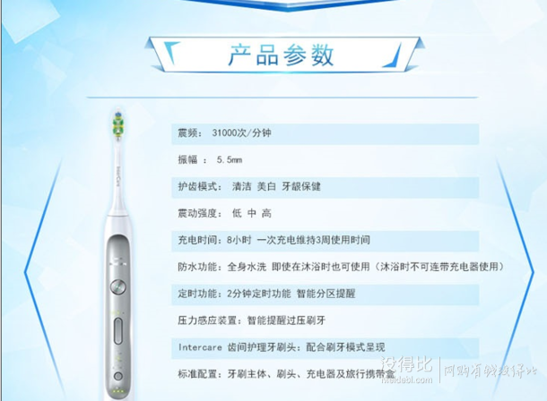 限地區(qū)：PHILIPS 飛利浦 sonicare HX9112/02 FlexCare Platinum 聲波電動(dòng)牙刷794元包郵（799-5）