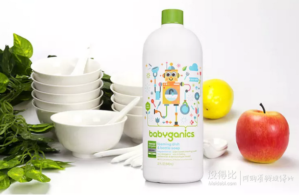 BabyGanics 甘尼克寶貝 奶瓶餐具清潔液補充裝 無香型 946ml 96元（206元，雙重優(yōu)惠）