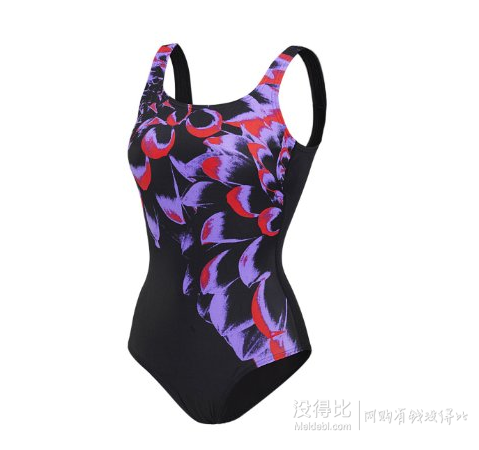 Speedo 速比濤 女式 Essential Core U-Back 連體泳衣 510227 紫黑  折198.14元（289，下單8折）