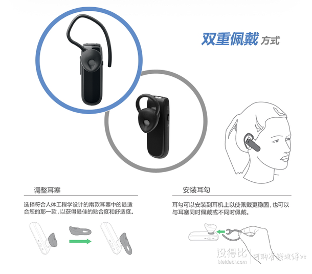 Jabra 捷波朗 CLASSIC 新易行 藍(lán)牙耳機(jī) 159.2元包郵（199元，下單8折）