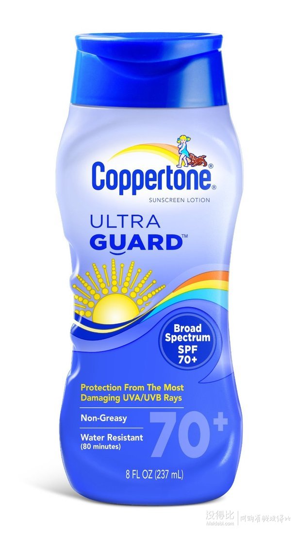 直郵到手約88元！Coppertone 水寶寶 Spf#70+ 超級(jí)防護(hù)廣譜防曬霜 240ml