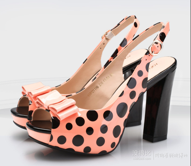 Aokang\/奥康 粗高跟防水台高跟鞋 49.9元包邮