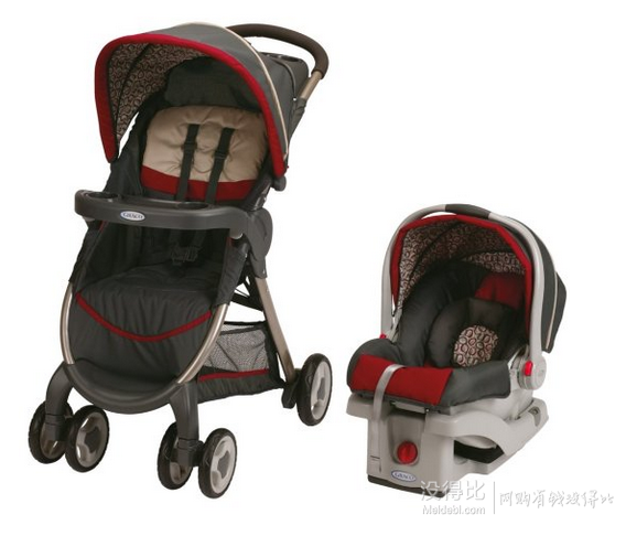 Graco葛莱 FastAction 快速折叠婴儿推车+汽车安全座椅旅行组合