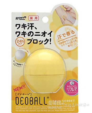 ROHTO 樂敦 DEOBALL 走珠止汗膏 柑橘果香款 15g