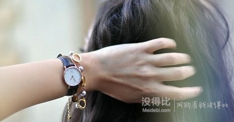 Daniel Wellington 丹尼爾·惠靈頓 簡約皮帶鑲鉆小表盤女表 0902DW 497.2元含稅包郵（589，滿減+用券）