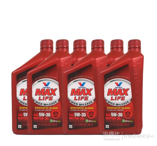 Valvoline 胜牌 MAXLIFE 星冠合成机油SN 5W-30 946ml*6    213元包邮（需领码）