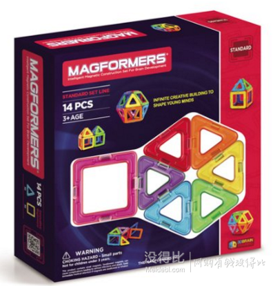 MAGFORMERS 麥格弗 磁力片基礎(chǔ)套組14片裝  