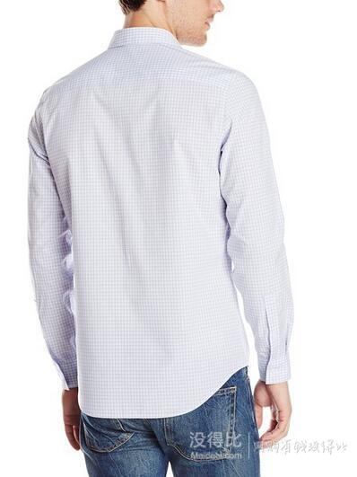 Calvin Klein 男士纯棉修身长袖衬衫
