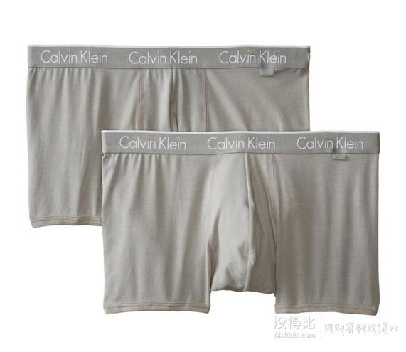 XL碼！Calvin Klein 男士純棉四角褲 2條裝