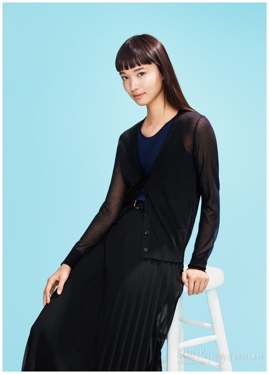 uniqlo优衣库 女装薄型v领开衫(长袖)164415 59元