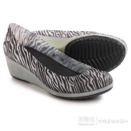 Crocs 卡洛馳 Carlisa Animal Graphic 女款舒適坡跟果凍鞋