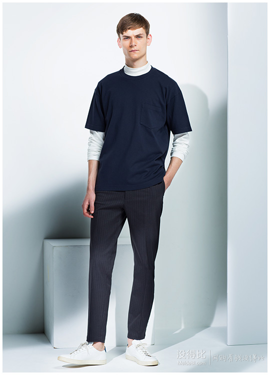 uniqlo优衣库 男装宽松t恤(短袖)(附口袋)174596 59元
