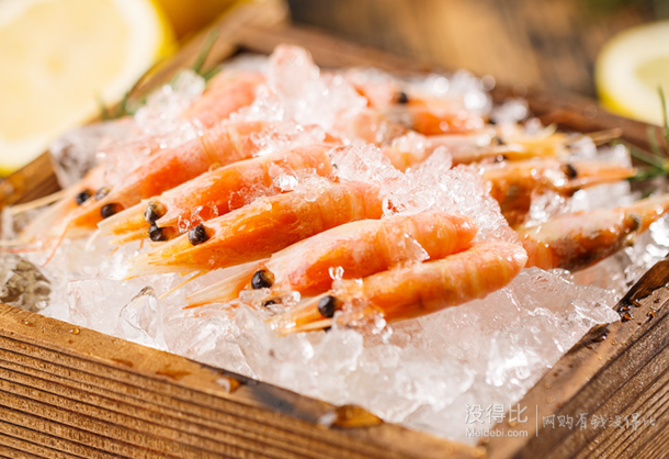 限华东：加拿大北极甜虾熟冻 500g（约60头） 29.8元（可满88-30）