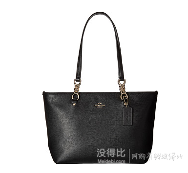 COACH 蔻馳Pebbled Small Sophia女士真皮托特包 經(jīng)典黑