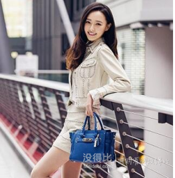 COACH蔻馳Pebbled Leather Coach Swagger 21真皮斜挎包