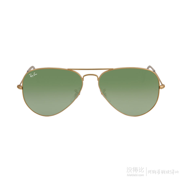 RAY-BAN 雷朋 RB3025 飛行員系列太陽鏡 金框綠片