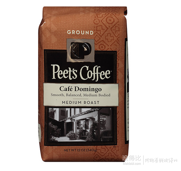 Peet's Coffee Cafe Domingo中度烘焙咖啡豆 340G×2袋