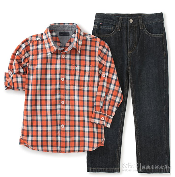 Tommy Hilfiger 男童衬衫牛仔裤两件套
