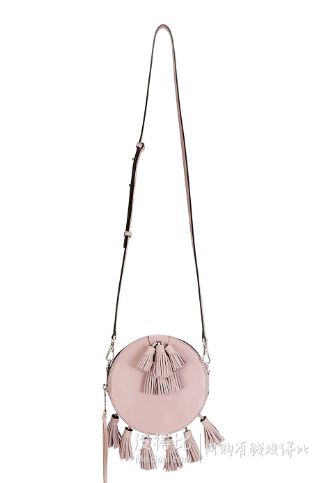 Rebecca minkoff 女士真皮流蘇圓形挎包