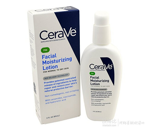 凑单品： CeraVe Moisturizing Facial 夜间美白保湿修复乳液  3盎司
