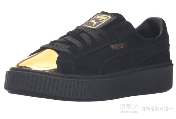 限尺碼、中亞Prime會(huì)員： PUMA 彪馬 Suede Creeper 女士金屬頭麂皮復(fù)古休閑鞋