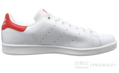 中亚prime会员！Adidas Originals 阿迪达斯 Stan Smith 男士复古小白鞋 红尾 到手约400元