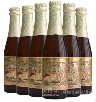 Lindemans 林德曼 桃子啤酒 精釀啤酒 組合裝 250ml*6瓶    折34.7元（136元，雙重優(yōu)惠）