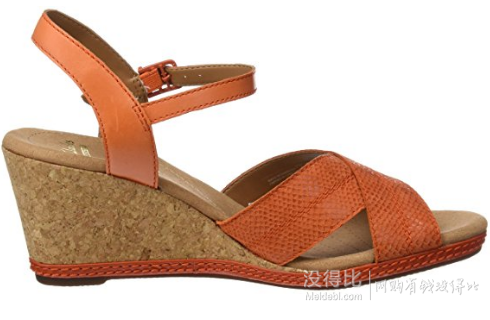 中亞prime會(huì)員！Clarks 其樂(lè) Helio Latitude女士真皮坡跟涼鞋 到手約287元