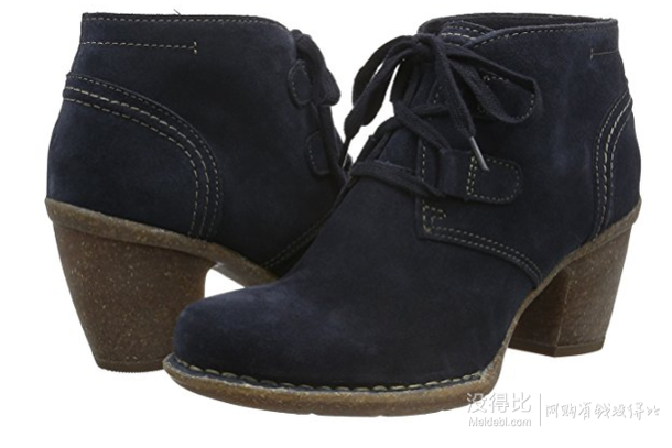 反季好價(jià)！Clarks 其樂(lè) Carleta Lyon 女士真皮系帶短靴 到手約￥321