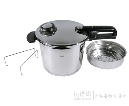 Fissler 菲仕樂 味達維皇家系列 304不銹鋼壓力鍋帶原裝蒸屜 4.5L 折805元