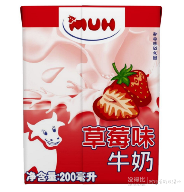 muh 甘蒂牧场 草莓味牛奶 200ml*12盒 折58.25元/件(双重优惠)