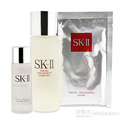 SK-II 神仙水护肤套装（神仙水 70ml+嫩肤晶莹露30ml+面膜1片）