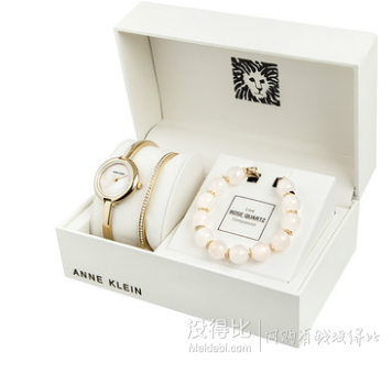 堪比海淘！Anne Klein 安妮·克莱恩 施华洛世奇水晶 女士手镯手表套装 171000028  ￥399包邮（￥699-300）