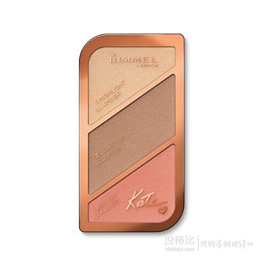 RIMMEl 芮謎 kata moss合作款 三色修容粉餅高光腮紅
