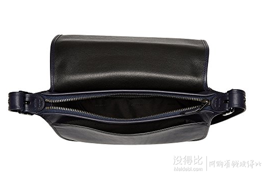 Angelababy同款！Coach 蔻馳 Glovetanned 女士真皮單肩斜挎包 經典黑