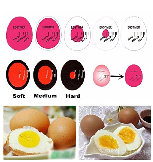 【Amwell居家 煮蛋神器】厨房神器 变色 egg timer 煮蛋计时器 创意鸡蛋生熟观测器 (一个装)18元包邮