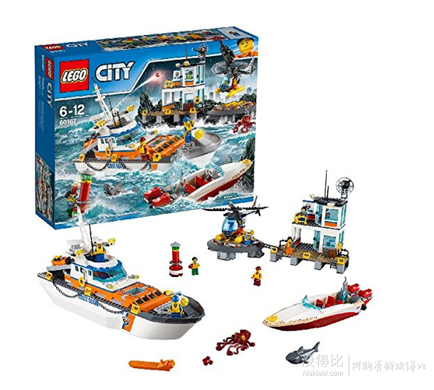 Prime会员！LEGO 乐高 LEGO City 城市系列 海岸警卫队总部 60167 6-12岁 积木玩具