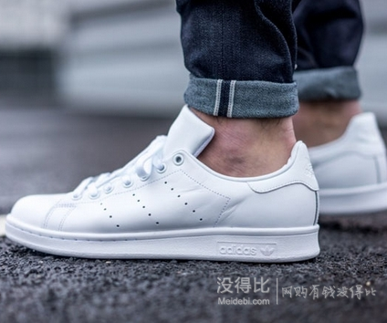 免費直郵！adidas 阿迪達斯 Originals Stan Smith 男士白尾板鞋