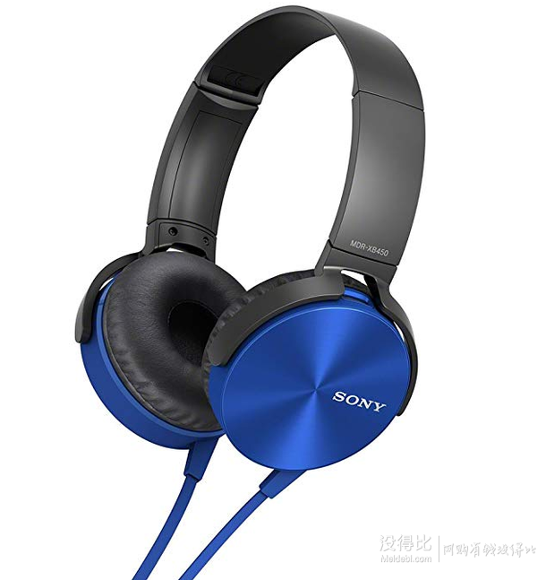 sony索尼mdr-xb450aplqcn重低音系列头戴式立体声耳机蓝色