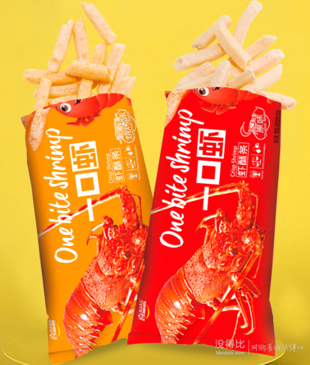喜盈盈 一口虾虾酥条80g*9大包