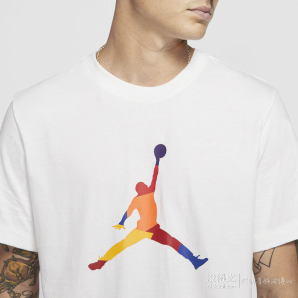 air jordan彩色飞人logo男款t恤