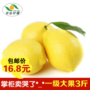 四川安岳 新鲜黄柠檬1500g 