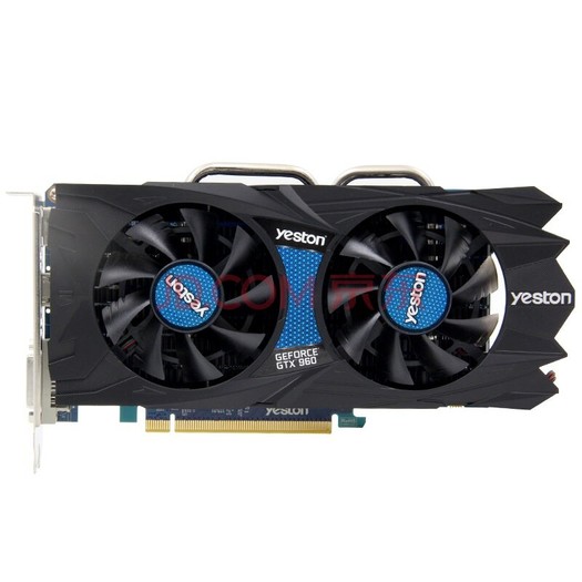 yeston 盈通 gtx960 4g d5 1178/7012mhz 4g/128bit gddr5 显卡1249元