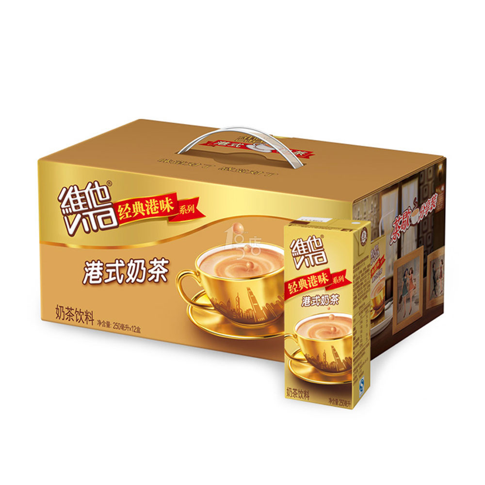 vita维他 港式奶茶 250ml*12盒/箱 分享装 折25.5元(60,188-108)