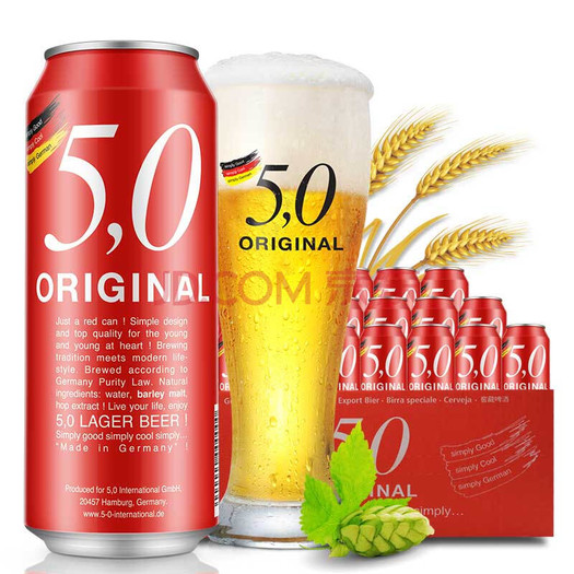 5.0 original 窖藏啤酒 500ml*24罐