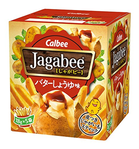 Jagabee卡乐比 黄油酱油味 带皮薯条 90g×12个