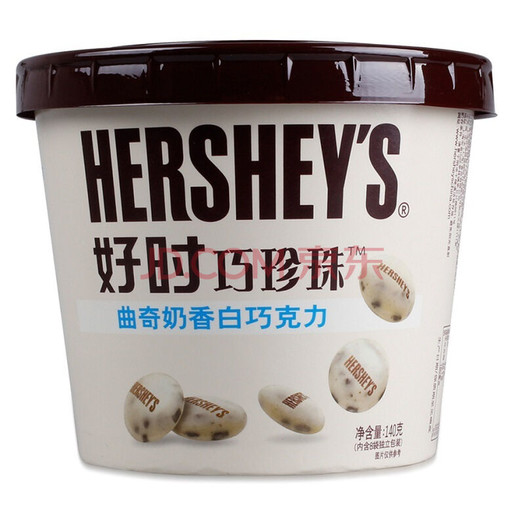 hershey"s 好时 巧珍珠 曲奇奶香白巧克力 140g 12.4元(24.9元,99-50)