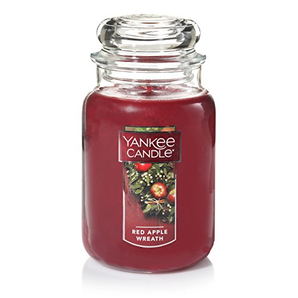 限中亚Prime会员： Yankee Candle Red Apple Wreath 扬基香薰无烟蜡烛 大瓶装 623g
