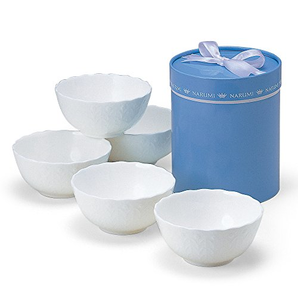 Prime会员！Narumi 鸣海 Silky White系列 9968-21625 11cm骨瓷碗5只礼盒装